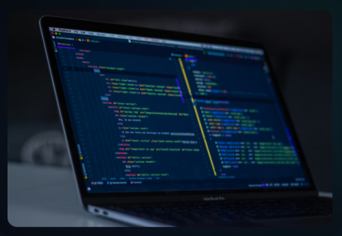 Laptop with code editor